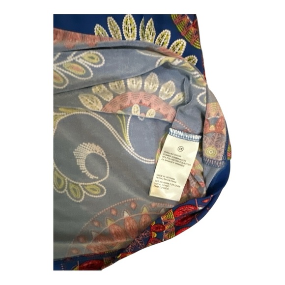 Shelby & Palmer Bell Sleeve Shift Dress – Size 16 – Vibrant Print - Picture 3 of 9
